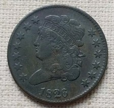 1826 Classic Head Half Cent 1/2c -  picture
