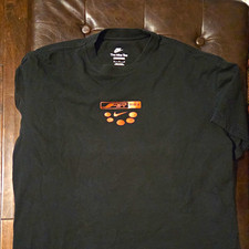 Nike Air Max Mens Black Graphic Logo Crew Neck Short Sleeve T-Shirt M picture