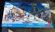 PLAYMOBIL Ski World Winter Sports Playset with Figures Sleds New Box Damage picture