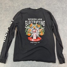 Royal Apparel Shirt Mens L Black IBEW 441 Women Are Electrifying Long Sleeve picture