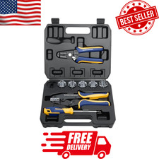 8PCS Ratchet Crimping Tool Set Professional Wire Crimper for Heat Shrink Connect picture