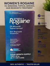 Women's Rogaine 5% Minoxidil Foam Hair Regrowth 4 Month Supply 2 Cans NEW 3/2028 picture
