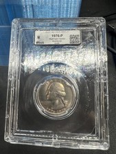 1976 P 25c Bicentennial Washington Quarter Coin CLCC Gem BU Cert Number #1 picture