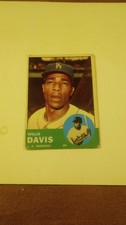 1963 Topps Baseball Willie Davis Card #229 Los Angeles Dodgers picture