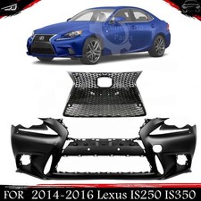 Front Bumper Cover Plastic & Grille Assembly Kit For 2014-2016 Lexus IS250 IS350 picture