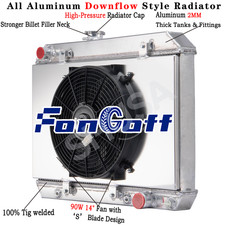 4 ROW Radiator&Shroud Fan Fits For 1965-1967 Pontiac LeMans Tempest GTO 5.3L V8 picture