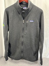 Patagonia Better Sweater Jacket Mens L Black Full Zip Fleece Lined Sweater 46