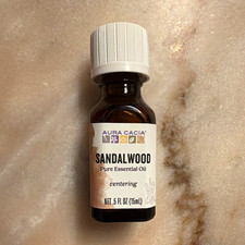 Aura Cacia Sandalwood Essential Oil Centering Aromatherapy 0.5 fl oz 15mL picture