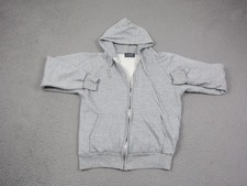 True Vintage Thermal Lined Hoodie Mens Medium Gray Blank Colin St Marx 60s 70s picture
