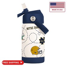 Logo Brands NCAA Notre Dame Fighting Irish Mascot Stainless-Steel Kids Bottle -S picture