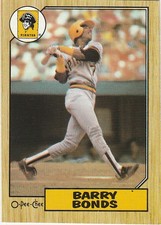 1987 O-Pee-Chee #320 Barry Bonds Rookie RC OPC Pirates AUC#1 picture
