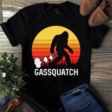 Gassquatch Bigfoot Camping Sasquatch Retro Funny Tshirt picture