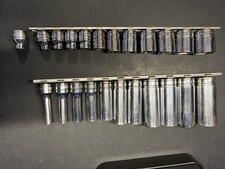 Snap On 3/8” Drive Deep And Shallow Socket Set, Sae, 6pt. 1/4”-7/8” READ picture