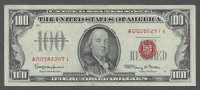 $100 1966 LOWER SERIAL # BEAUTIFUL CRISP AU+ United States Note picture