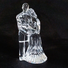 WATERFORD BRIDE & GROOM WEDDING FIGURINE, Lead Crystal, 7