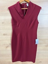 Spense Burgundy Structured Sheath Dress NWT Size 4 picture
