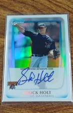 2011 Bowman Chrome Prospects Autograph Brock Holt#BCP212 Refractor /500 (AU, RC) picture