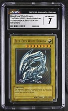 2002 Yu-Gi-Oh Blue-Eyes White Dragon SDK-001 Ultra Rare Vintage CGC 7 picture
