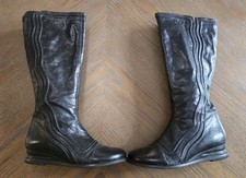 Very RARE Discontinued Miz Mooz BILLIE European Leather VTG Style Wedge Boot 7.5 picture