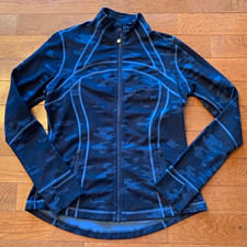 Lululemon Define Jacket:  Blue “oil slick camouflage” size 8 picture