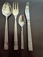 BRITISH AIRWAYS CONCORDE 4PC ARTHUR PRICE 1ST USED CUTLERY SPOON FORK KNIFE DEMI picture