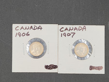 1906 1907 Canadian 5 Cents .925 silver picture