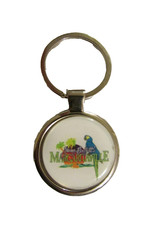 Jimmy Buffett Key Chain, Margaritaville Logo Keychain, jimmy buffet keychain picture