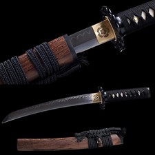 20'' Katana Tanto Short Sword Clay Tempered T10 Samurai Sword Full Tang Sharp picture