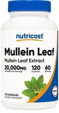 Mullein Leaf Extract 120 Capsules for 60 Serving Per Bottle picture