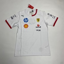 Scuderia Ferrari Puma Team Shirt – White Edition – Official Sponsor Style picture
