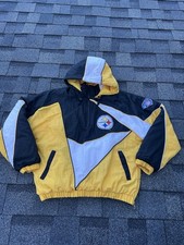 Vintage Pittsburgh Steelers Pro Player 75th Anniversary Jacket 90s Gold Black M picture