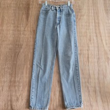 Vintage Guess Jeans High Waisted Light Wash Tapered Denim USA Made Size 24 picture