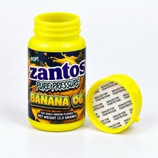128 Pcs - 3.5g Zantos Container Medicine Style Jar, Sealable Trendy, Ring Seal picture