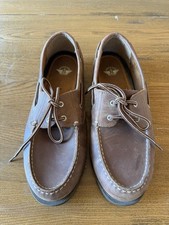 Dockers Men's Vargas Leather Boat Shoes Brown 12M 90-3406 Excellent picture