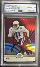 2005 UPPER DECK REFLECTIONS #1 LARRY FITZGERALD Signed HOF PSA 10 On-Card Auto picture