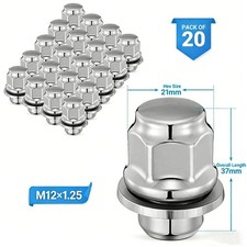 20Pc Chrome 12x1.25 Mag Lug Nuts Fits Nissan Pathfinder Infiniti Wheels picture