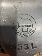 Griswold A53 Aluminum Omelette Hinged Pan Wood Handles A53R A53L picture