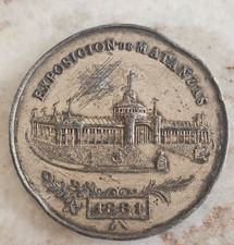 1881 EARLY SPANISH AMERICAN WAR LIBERTY MATANZAS EXPOSITION MEDAL ORDER picture