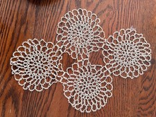 Vintage Hand Tatted Lace Floral Panel | Intricate Handmade Needle Tatting picture