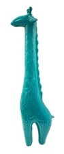 Rare Vintage Jaru Pottery California Ceramic Giraffe Turquoise Blue Large 16.5” picture
