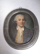 18thc. Antique Double Portrait Paintings Of  Aristocrat Men French or English picture
