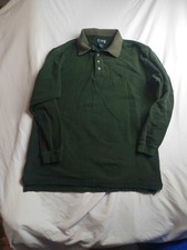 Ivy Crew Polo Shirt Mens Medium Green Long Sleeve Casual Outdoor Preppy Cotton picture