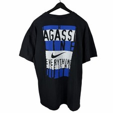 Vintage 90s Nike X Agassi Line Tennis Black Sportswear Graphic Shirt Size L picture