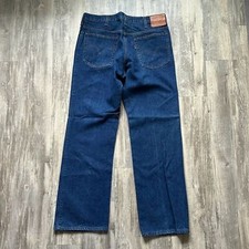 Vintage 70s Levi's Jerky Leather Tab Denim Jeans Size 34X21 43549-0217 picture