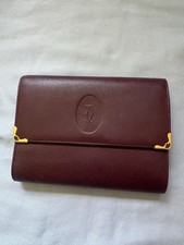 Authentic Cartier Trifold Kisslock  Leather Wallet picture