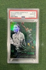 2017 Panini Essentials Jayson Tatum #129 Green  (RC) PSA 10 Gem Mt picture