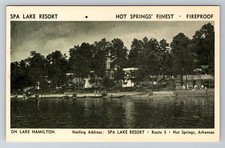 Postcard Arkansas Hot Springs AR Spa Lake Resort Off Hwy 7  Lakeland Drive 1960 picture