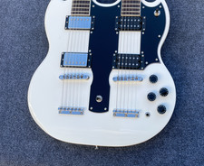 6+12 String Double Neck Electric Guitar Glossy Finished Solid Body Guitarra picture