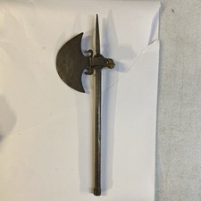 Antique Ceremonial Islamic Persian Qajar Axe Engraved Antique Reproduction picture