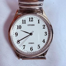 CITIZEN Forma Quartz White Dial Expansion Band Running Watch Japan picture